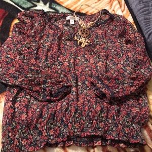 Sheer floral top